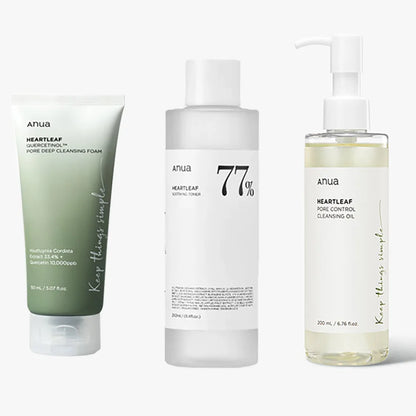 Anua Skincare Heartleaf 77 Toner Moisturizing Pore Cleansing Oil Exfoliating Oil Control Quercetin Face Wash Deep Cleansing