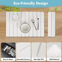 Large Fast Absorbent Stone Quick Drying Mat for Kitchen Counter Collapsible Diatomaceous Earth Dish Drying Stone Dish Drying Mat