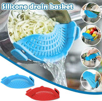 2 Pcs Clip on Strainers, Pot Strainer for Pasta Meat Vegetables Fruit, Silicone Strainer - Fit All Pots and Bowls.