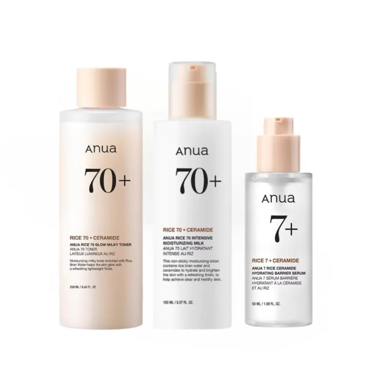 Anua Rice 70 Glowing Milky Toner Brightening Niacinamide Serum Toner Face Toner for Glass Skin Korean Skin Care Beauty Products
