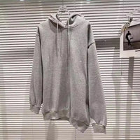 Rhinestone Shiny Loose Pullover Hoodie
