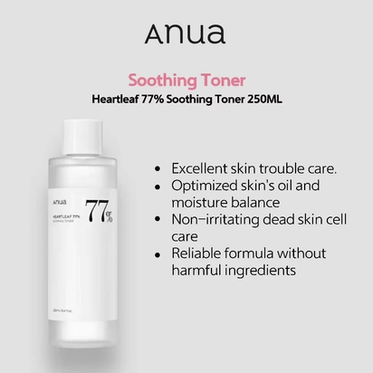 Anua Skincare Products Set Facial Deep Cleansing Toner 77 Heartleaf Pore Control Cleansing Oil Korean Kit Skin Care Beauty Set