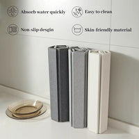 Large Fast Absorbent Stone Quick Drying Mat for Kitchen Counter Collapsible Diatomaceous Earth Dish Drying Stone Dish Drying Mat