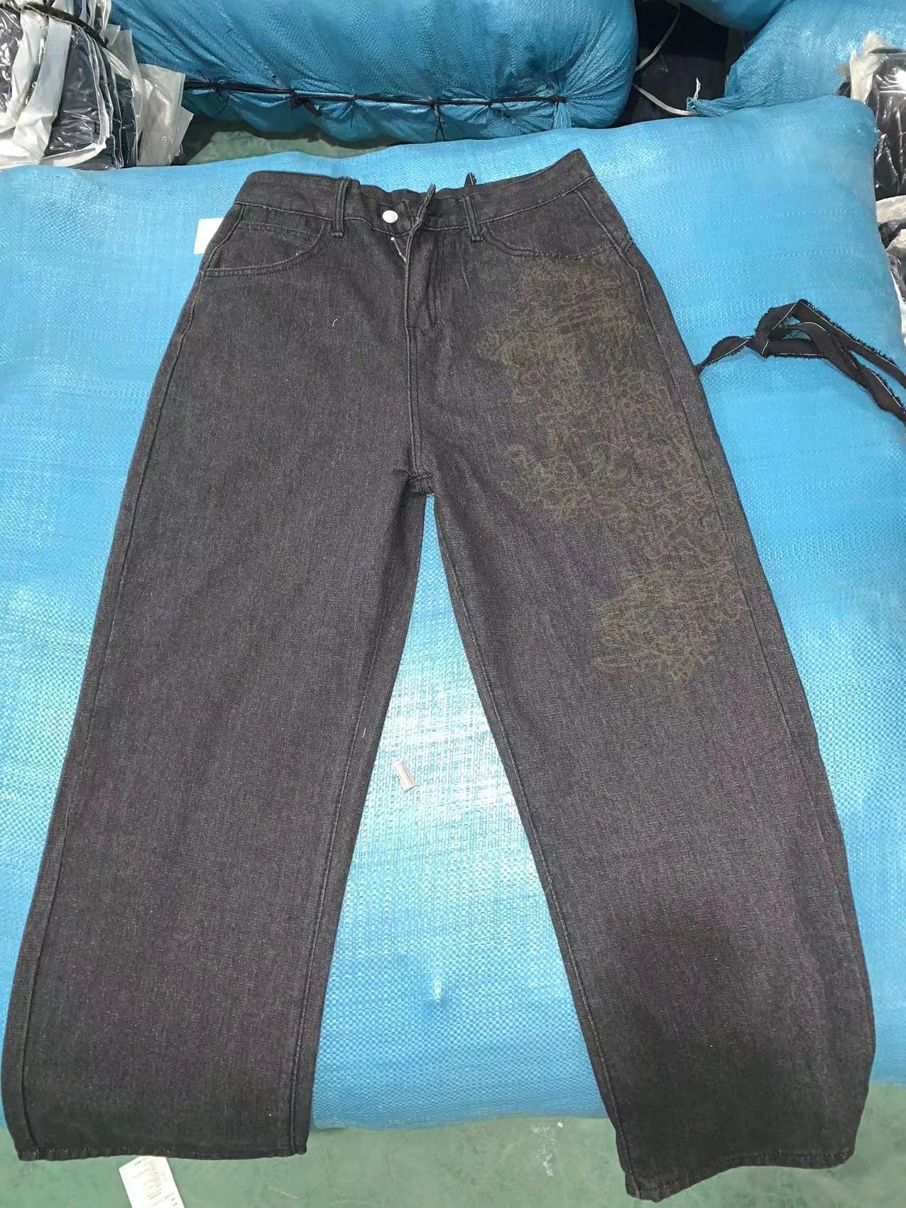 American Retro High Street Wide Leg Jeans for Women - Spring Autumn Cotton High Waist Loose Fit, S-XXL